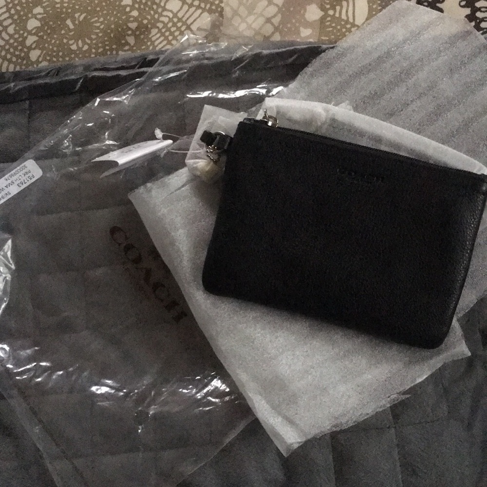 Black coach wristlet